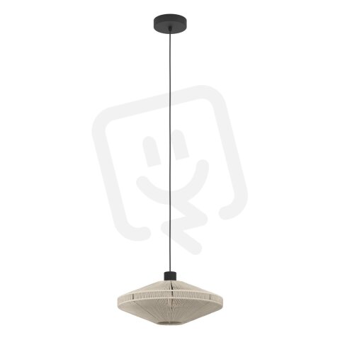 Závěsné svítidlo MIDSUMER E27 černá/textil krémová 1X40W IP20 EGLO 43999