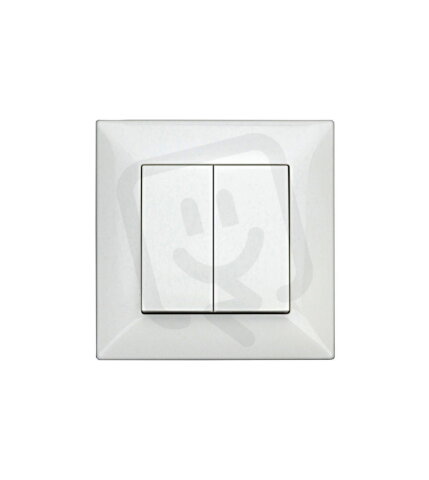 Set přístroje spínače č.5, bezšroubové svorky, bílý SCHRACK EV106009A-