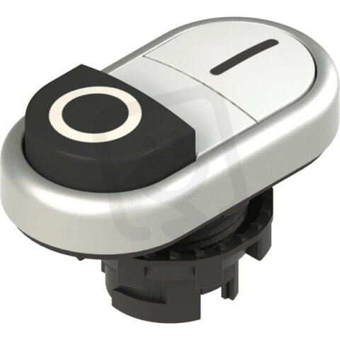 Dvojité tlačítko d22mm, plast, chrom, IP67 PIZZATO E21PDSL9AAAA