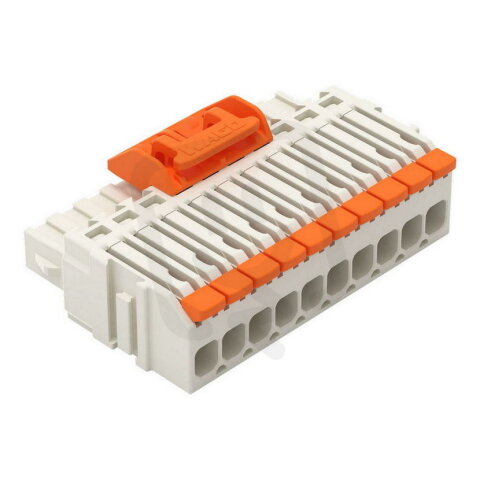 1vodičová pružinová svorkovnice, Páčka, Push-in CAGE CLAMP, Světle šedá