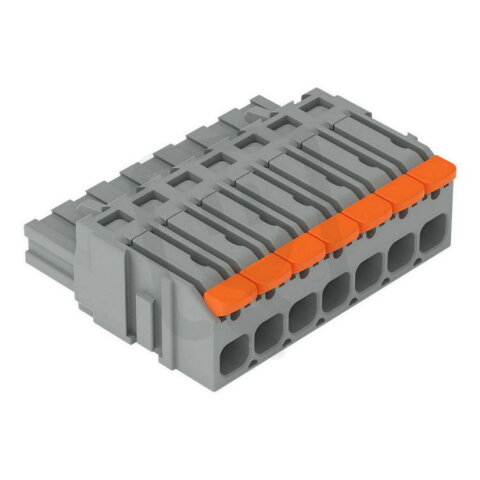 1vodičová pružinová svorkovnice, Páčka, Push-in CAGE CLAMP, Šedá