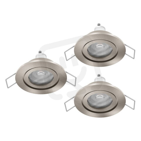 Vestavné svítidlo BARRANCO 3X GU10 d84 13,5W IP44 matný nikl  EGLO 902239