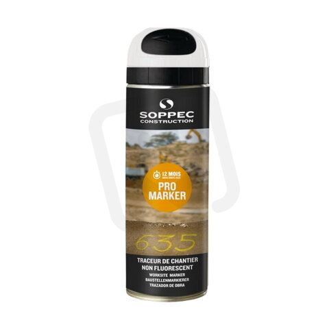 Značkovací sprej Soppec Pro Marker, 12M bílý, 500 ml SOPPEC 141500E