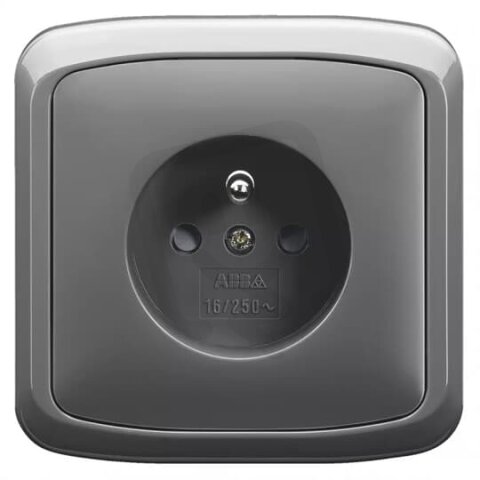 ABB Tango Zásuvka kompletní CZ1 16A 250 Vstř. kouřová šedá BLISTR 5518A-W2349 S2