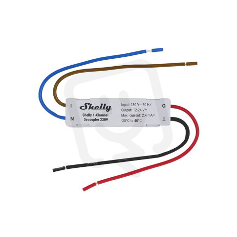 Modul pro propojení AC vypínačů s DC zařízeními SHELLY 1CHANNEL DECOUPLER 230V