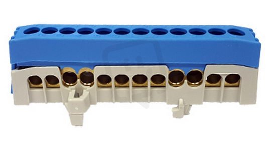 CS-N12 Rozbočovací můstek počet svorek 12, průřez 16 mm2, barva modrá OEZ:35902