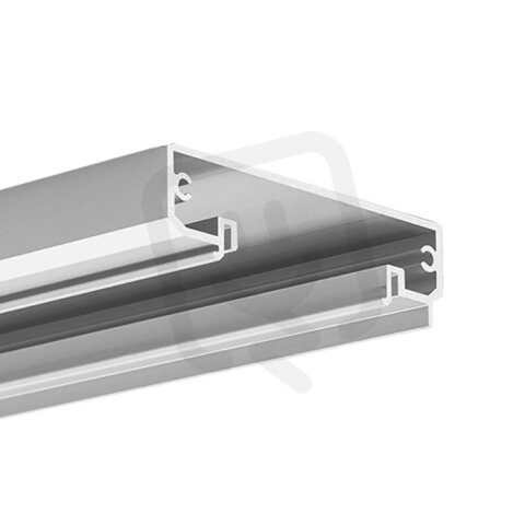 LED hliníkový profil KLUŚ TESPO stříbrná 1m /18020_1m/ ALUMIA A18020A_1