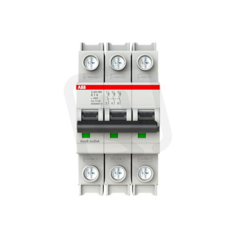 S203MR-K1 jistič char. K Icu: 10kA 1A 3p UL 1077 ABB 2CDS273437R0217