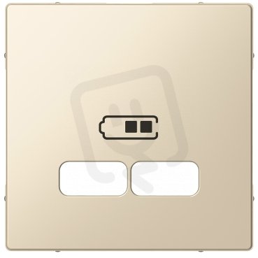 Merten Centrální deska pro 2xUSB, System M, White Cream SCHNEIDER MTN4367-0344