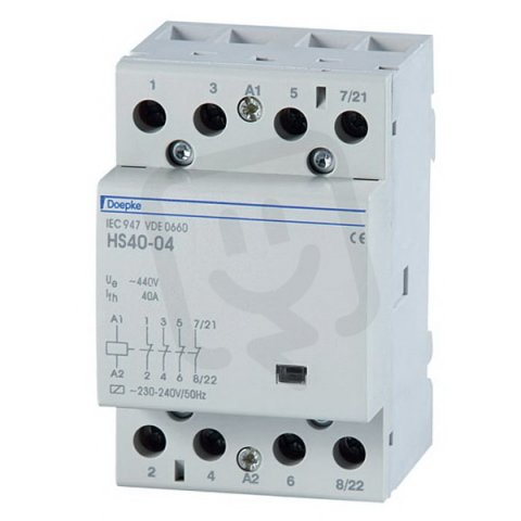 Instalační stykač HS40-40 40 A, 24 V, 50 Hz,  4 sp., 0 rozp. DOEPKE 09980413