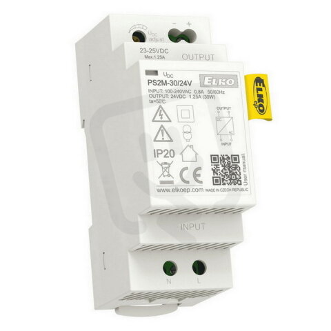 Spínaný stabilizovaný napájecí zdroj PS2M-30/24V ELKO EP 8595188180504
