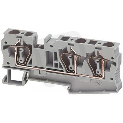 Pružinová svorka, 3 body, 6mm2, šedá (obj. mn. 50ks) SCHNEIDER NSYTRR63