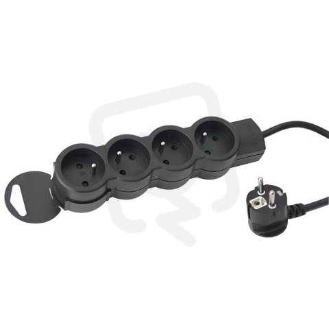 Legrand 050207 PRODLUŽOVACÍ PŘÍVOD OD 4X2P+T,1,5M ČERNÁ