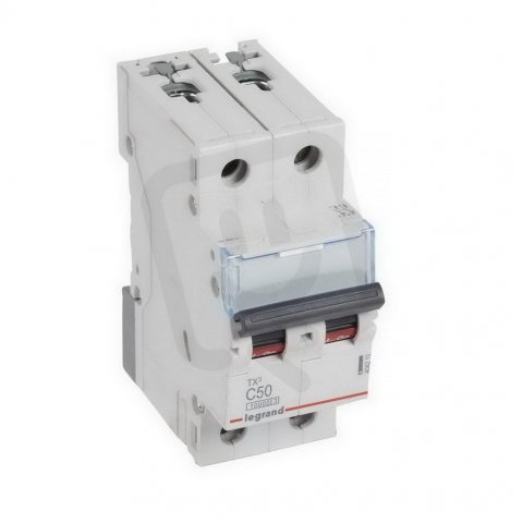 TX3 JISTIČ, 2 PÓLOVÝ, CHAR. C, 50A 10000A LEGRAND 404210