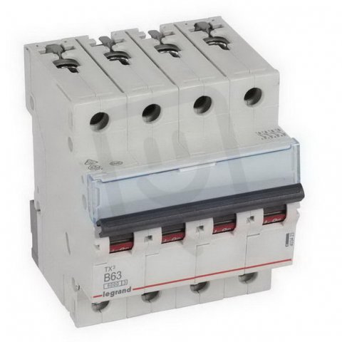 TX3 JISTIČ, 4 PÓLOVÝ, CHAR. B, 63A 6000A LEGRAND 403423