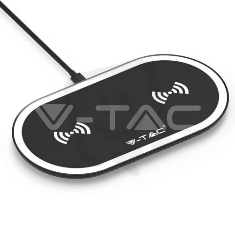 10W Wireless Charging Pad Black + White , VT-1213 V-TAC SKU7739