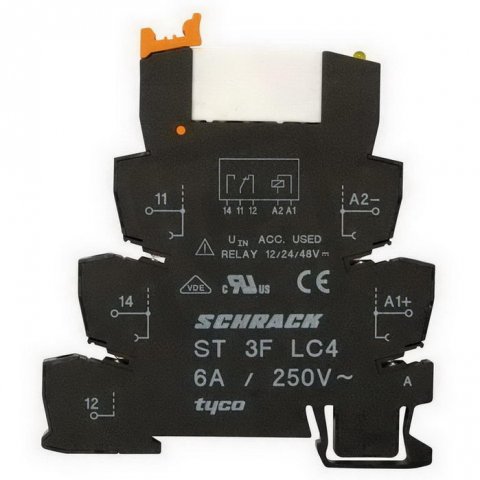 SNR-patice, pro relé SNR, 12-48 VDC, šroubová SCHRACK ST3FLC4---