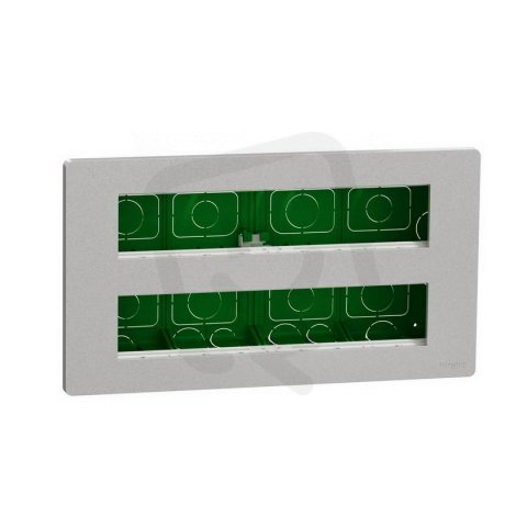 Centrální jednotka NOVÁ UNICA SYSTEM+ 2x10 modulů zapuštěná, Aluminium
