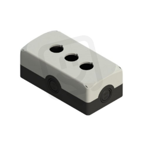instalační krabice, 3 otvory 22 mm, černá základna, šedý kryt PIZZATO ES33000