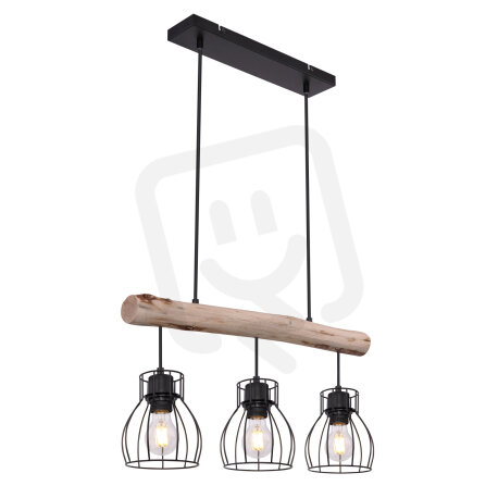 Závěsné svítidlo MINA černá 3xE27, max. 40W 230V GLOBO 15326-3N