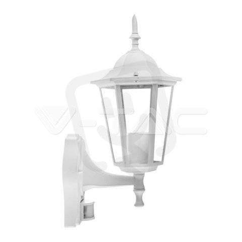 Garden Wall Lamp With Sensor E27 Matt Wh