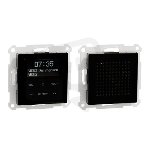 Merten Sada DAB+ rádio s Bluetooth + reproduktor Systém M Černá MTN4375-0303