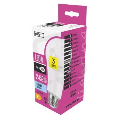 LED žárovka Classic A67 E27 19W (150W) 2 452 lm studená bílá EMOS ZQ5185
