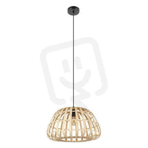 Závěsné svítidlo MONTEZUELO 1xE27 500 černá/bambus 40W IP20 EGLO 390151