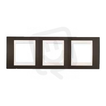 Unica Plus Krycí rámeček trojnásobný, Cacao/Polar SCHNEIDER MGU6.006.871