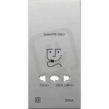 Schneider MTN213446 Kryt zásuvky pro holicí strojek, S-Design, stainless steel