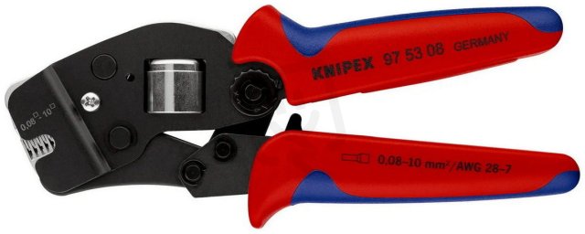 KNIPEX 975308 lisovací kleště na dutinky 0,08-10mm2 ULčtyřhran profi(LDU 0,5-10)