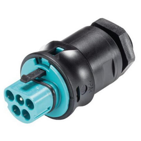 vidlice vestavná gesis RST, 5-pól, M20, šroubové svorky, tyrkysová