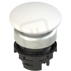 Hřibové tlačítko bílé 36 mm, chromový kroužek, bez popisu PIZZATO E21PU2F2490