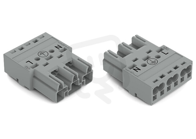 Zástrčka 3pól. Kód. B šedá WAGO 770-253/060-000
