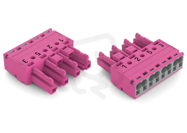 Zdířka 4pól. Kód. B Růžová WAGO 770-284/081-000