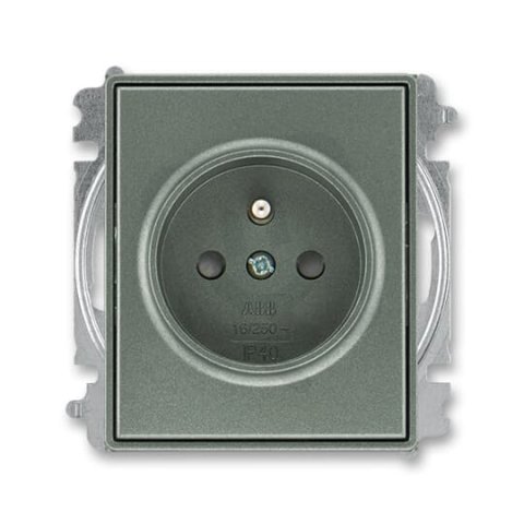 ABB TIME Zásuvka s clonkami bezšroubové svorky antracitová 5519E-A02357 34