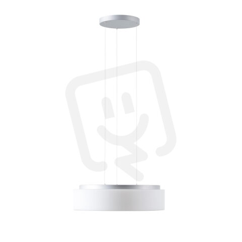 Závěsné LED svítidlo se skleněným stínidlem ERIS LE4 35W IP40 DALI 3K stříbro