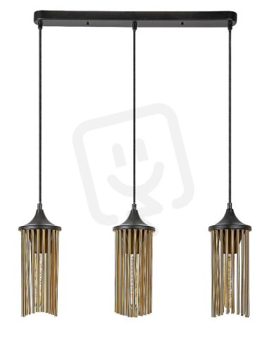 ROXAS E27 3x 40W IP20 matná černá RABALUX 72153