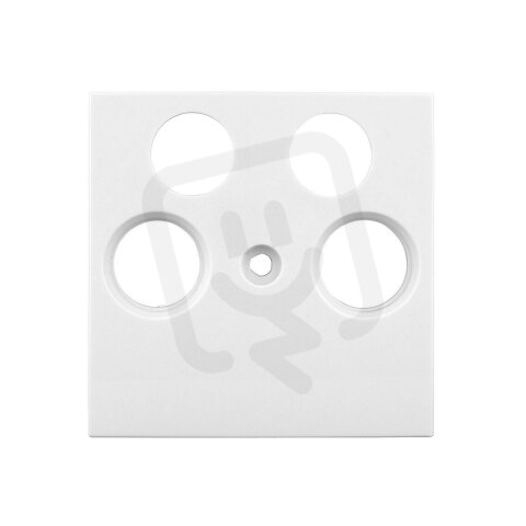 Kryt anténní zásuvky TV, typ HSAT-M, 4 otvory, bílý SCHRACK EV104011--
