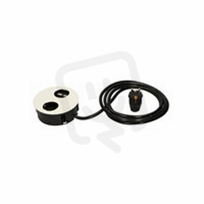 Bachman 931.231 TWIST 1xCEE7/3 1xUSB Charger Line 2,0m wires,RAL9010 30GE