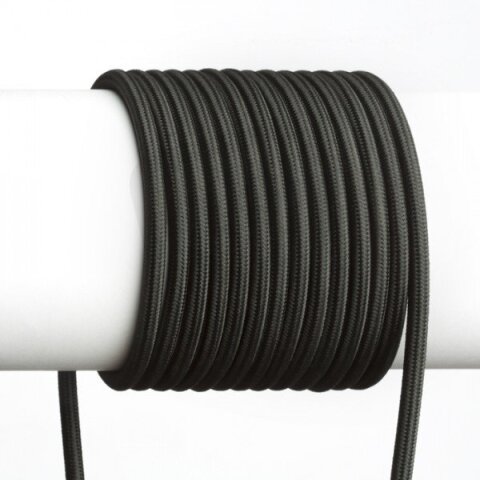 FIT textilní kabel 3X0,75 1bm černá RENDL R12222