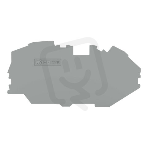 Koncová bočnice a separátor, Tloušťka 1 mm, Šedá WAGO 2216-7691