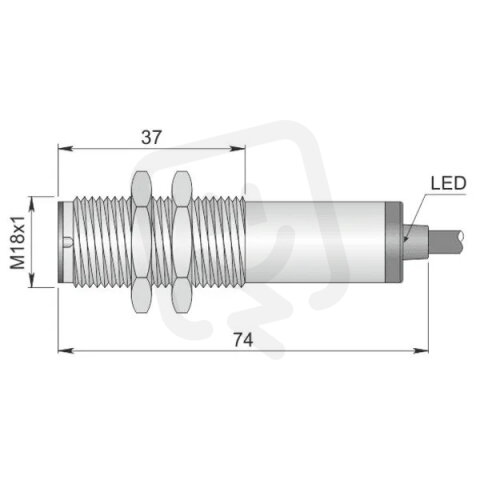 Optoelektronický senzor d18 mm AECO FT18SM-CBE LC5