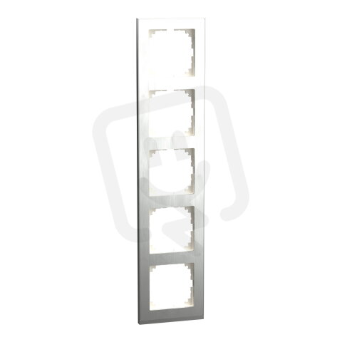 Rámeček Merten M-Pure Decor, pětinásobný, Stainless steel SCHNEIDER MEG4050-3646