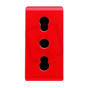 Gewiss GW20295 SYSTEM Modul zásuvky 2P+E 16A 250V, IT, červená