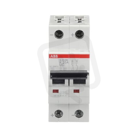 S202M-K20UC Jistič 2P 20A char. K ABB 2CDS272061R0487
