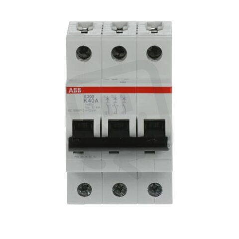 S203-K40 3 fázový jistič 40 A char. K 6kA ABB 2CDS253001R0557