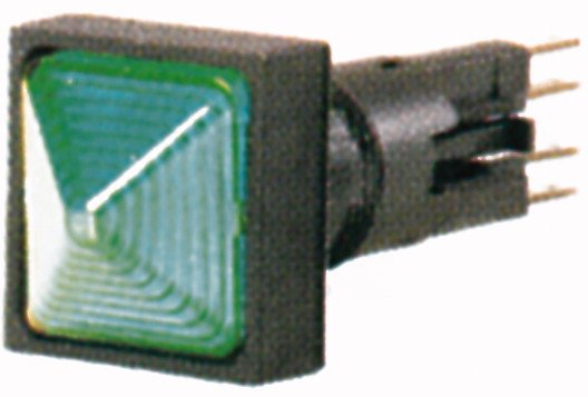 Eaton Q25LH-GN Hlavice pro signálky, 25x25 mm, kónická, bez žárovky, IP65,zelená