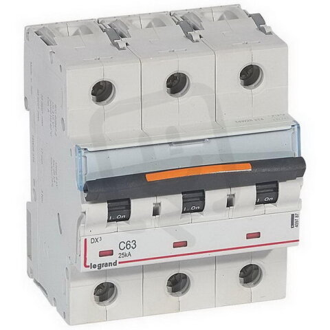DX3 JISTIČ, 3 PÓLOVÝ, CHAR. C,63A 25KA LEGRAND 409787