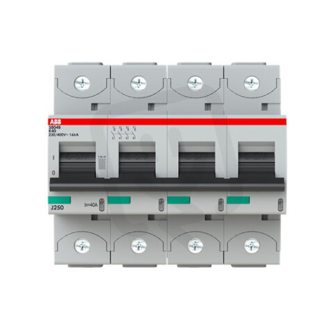 S804B-K40 jistič 4P char. K 40A s klecovou svorkou 16kA ABB 2CCS814001R0557